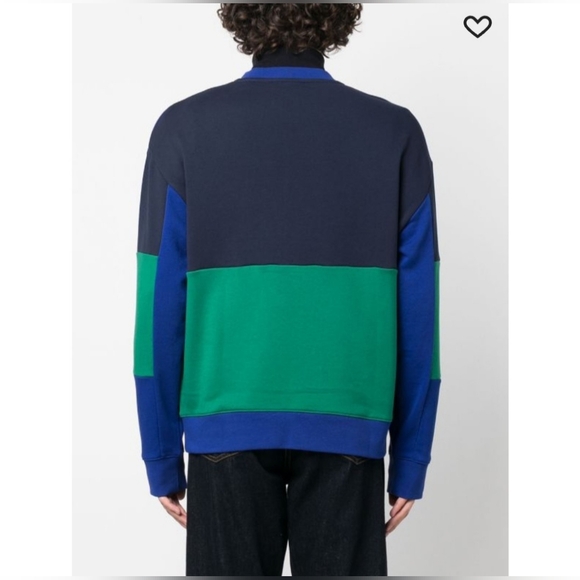 Armani Exchange logo-patch stripe sweatshirt - Picture 2 of 7